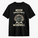 McDowell (MacDowell) Tartan Crest 2D T-shirt - Never Underestimate Style